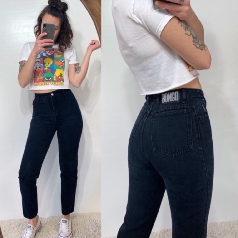 Vintage BONGO Black High Waisted Mom Jeans
